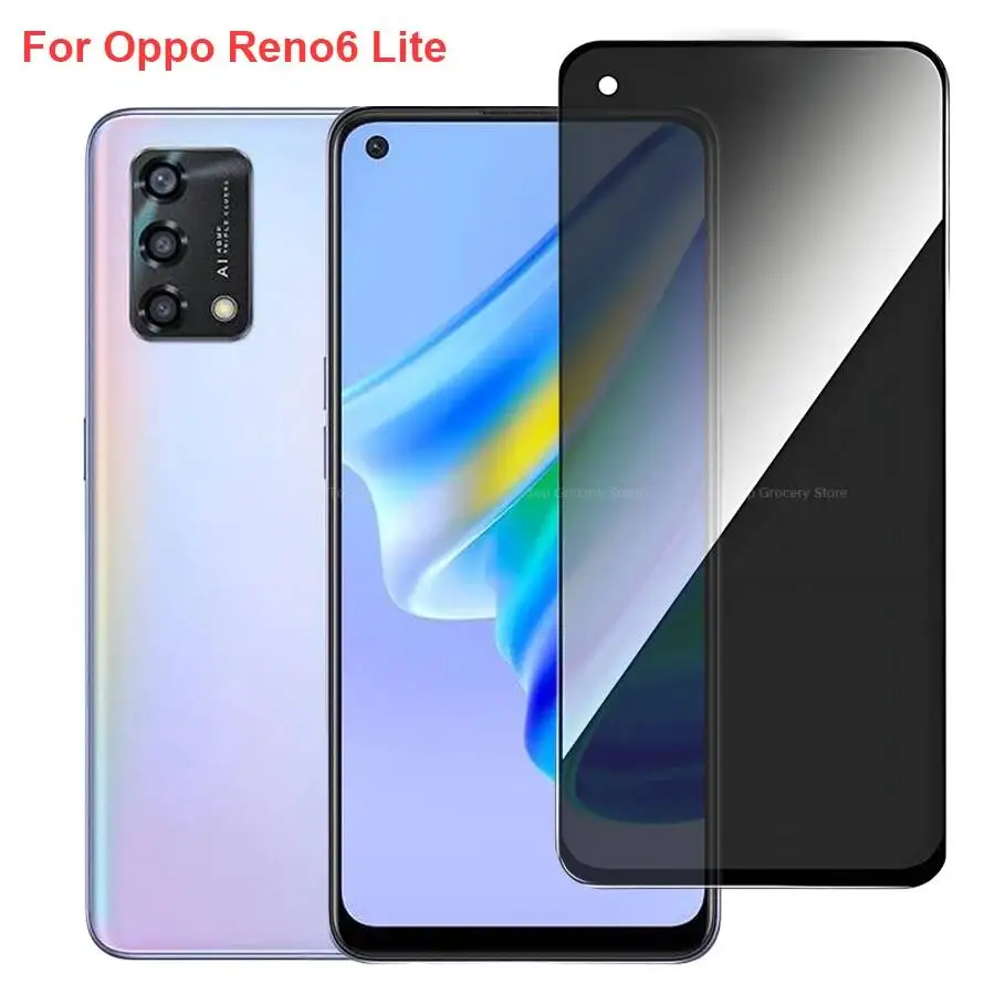 

Oppo Reno6 Anti Spy Privacy Tempered Glass Protector Compatible For Opporeno6 Lite Full Cover Screen Phone Film