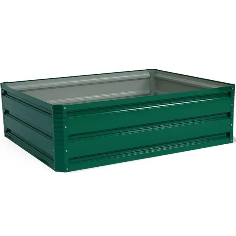 Bac à fleurs surélevé en acier pour l'extérieur, robuste, pour la culture de légumes, d'herbes et de fleurs dans le patio ou le jardin.