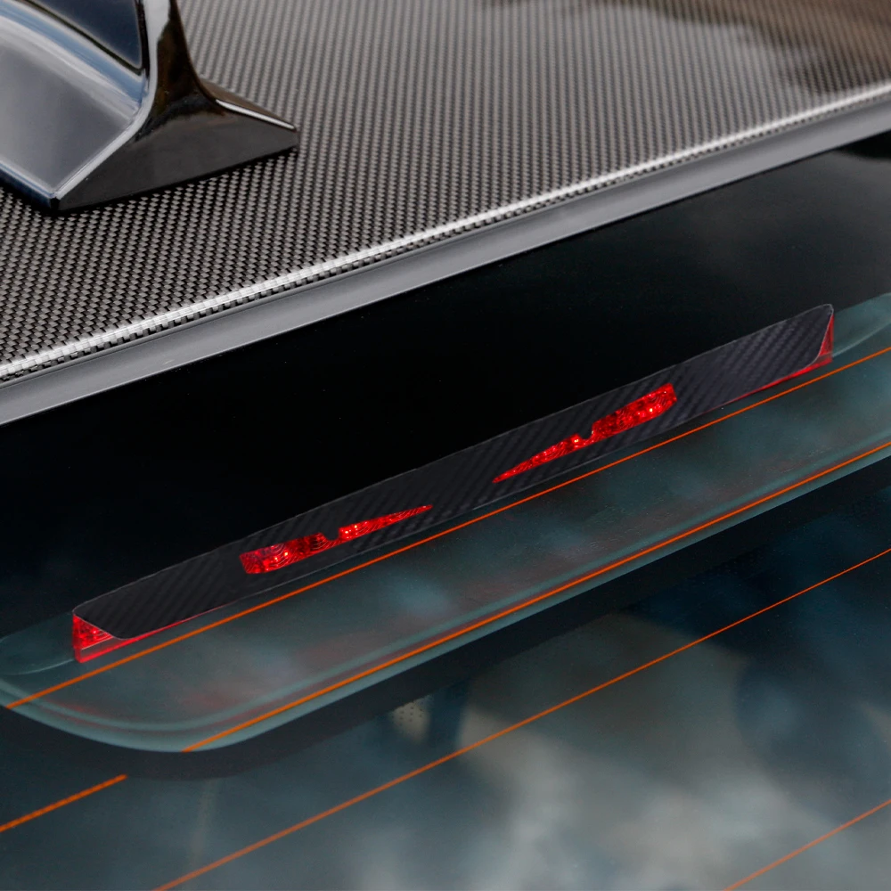 High Mounted Brake Light Sticker Car Taillight Stickers Carbon Fiber Angry Eyes Brake lamp Projection Board Decorative Sticker