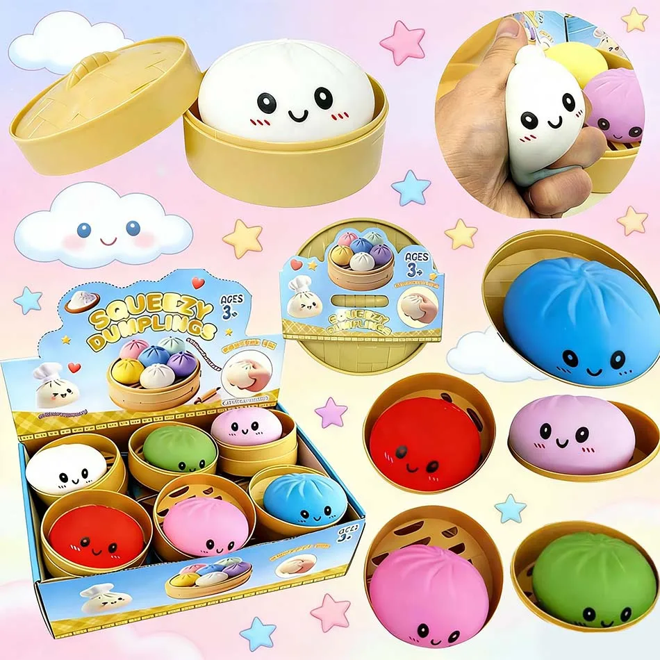 

Красочная имитация пельменя: антистресс-игрушка для снятия тревоги, повышения настроения, многоразовая, с эффектом восстановления формы, для расслабления и снятия стресса