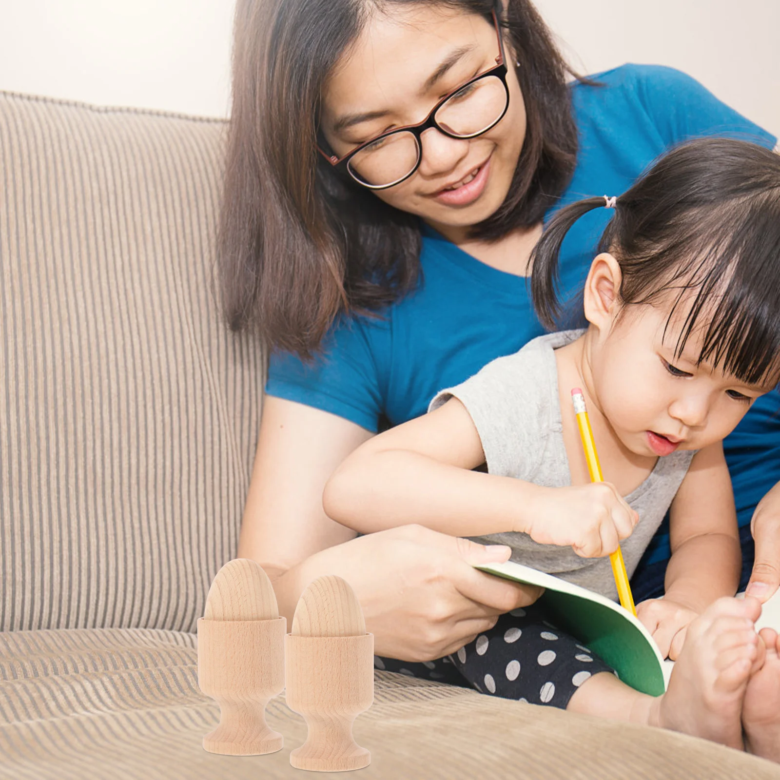 

Egg Cups and Balls Hand-eye Coordination Toy Baby Early Education Tray Practice Exercise Wood Preschool Training Wooden Toys