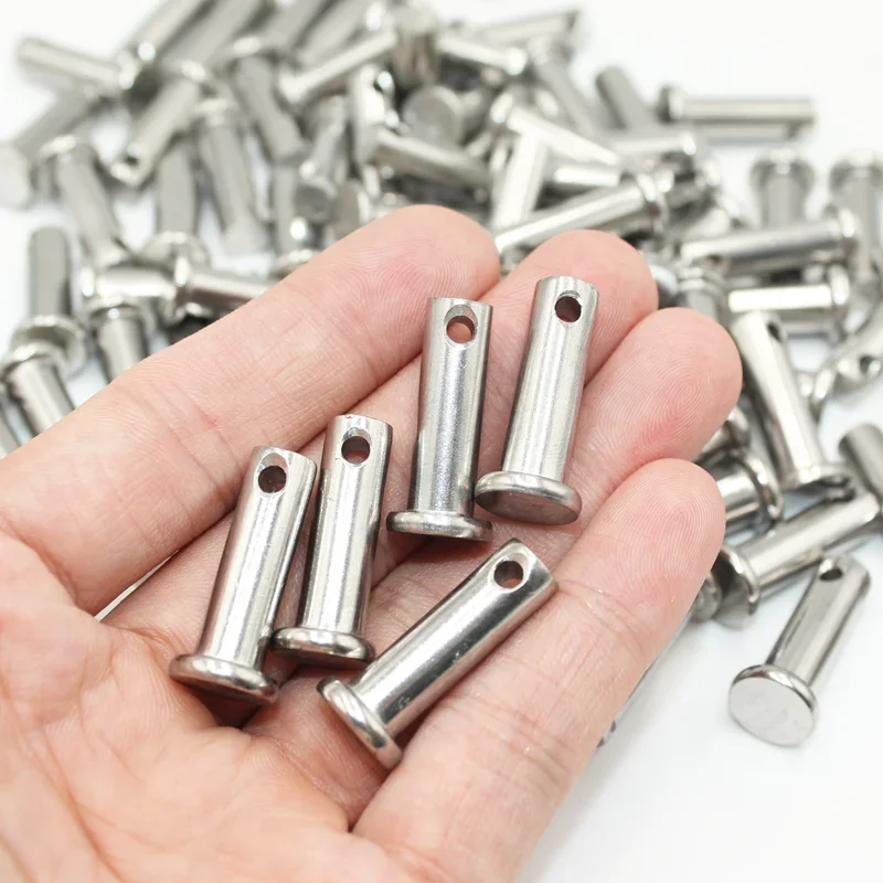 Flat Head Clevi Pin Shaft with Hole Kit M3 M4 M5 M6 M8 M10 Stainless Steel Location Positioning Cylindrical Dowel Locating Pins