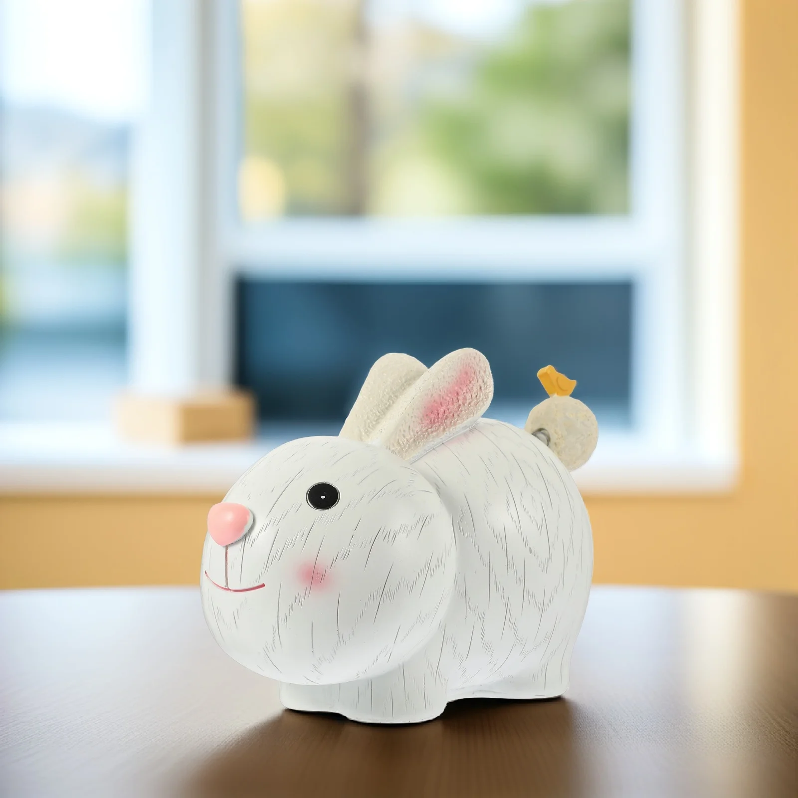 

Creative Resin Bunny Saving Pot Bunny Piggy Bank Desktop Ornament Coin Bank Lovely Rabbit Money Storage Pot Saving Jar