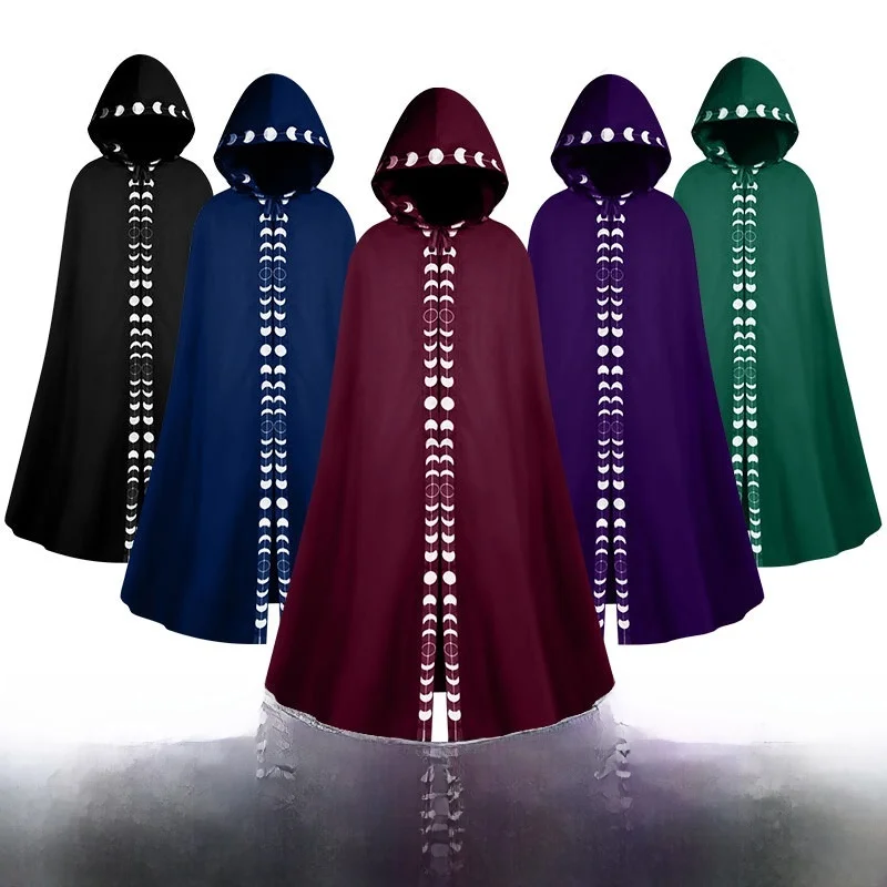 

2025 New Hooded Cowl Mid-renaissance 5 Color Cloak loween Cosplay Medieval Sle Women's Faion Outerwear