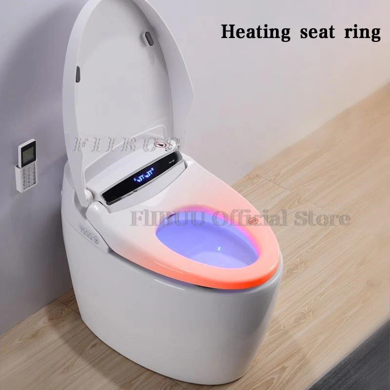 Intelligent Toilet One Piece Water Saving Electric Smart Toilet Heated Seat Night Light Dual-Flush Elongated Household Toilet