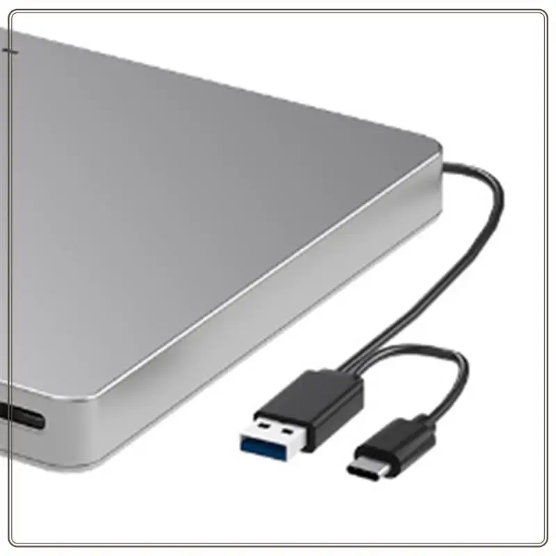 Надежный сверхтонкий внешний 3D-привод Blu-Ray DVD с USB 3.0 и Type-C, слот-в устройством записи компакт-дисков и DVD для высокоскоростной передачи данных, Ultra