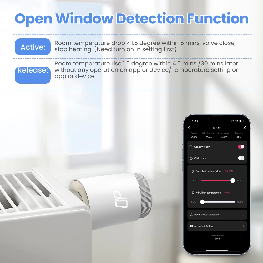 Imagem -05 - Miucda-zigbee 3.0 Válvula Termostática do Radiador App Programável Controlador de Temperatura Remoto Funciona com Alexa Google Home Trv