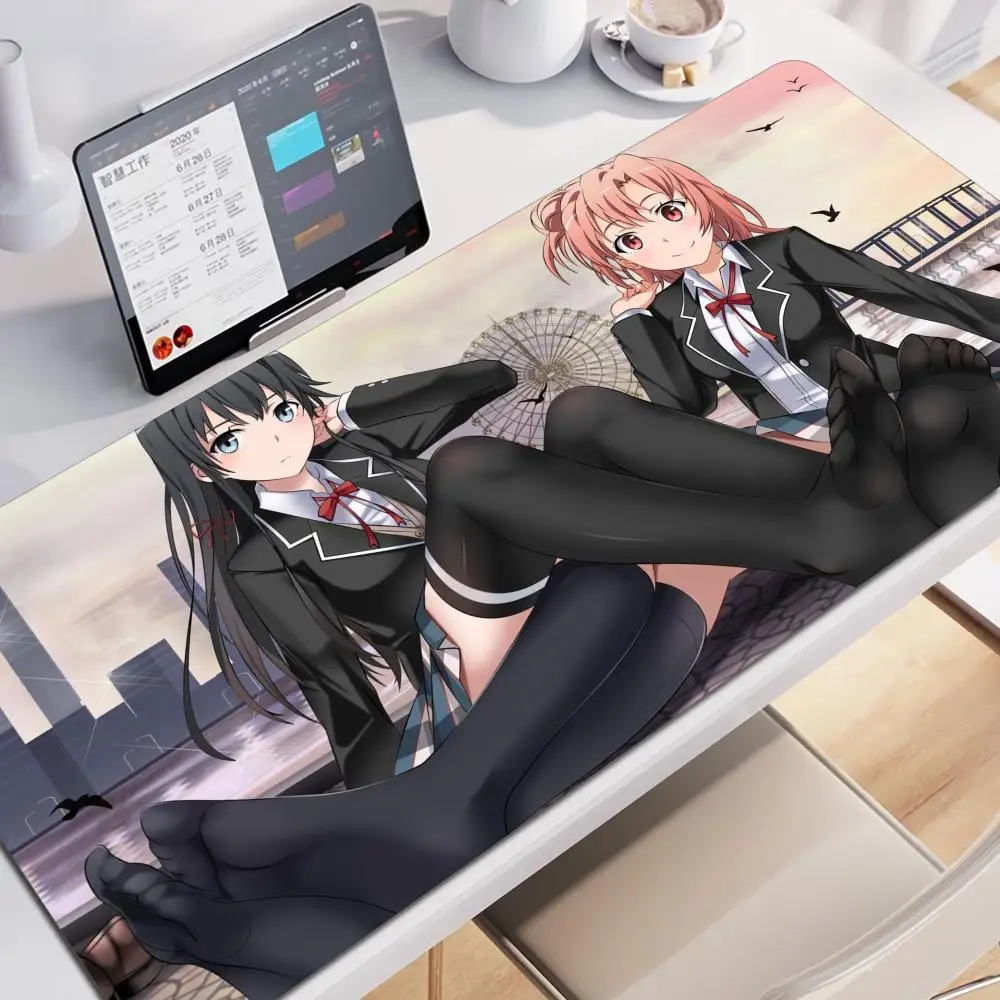 

Yukinoshita Yukino Mouse Pad XXL Gaming Accessories Office Gamer Keyboard school uniform Desk Mat Non-Slip Laptop Large Mousepad