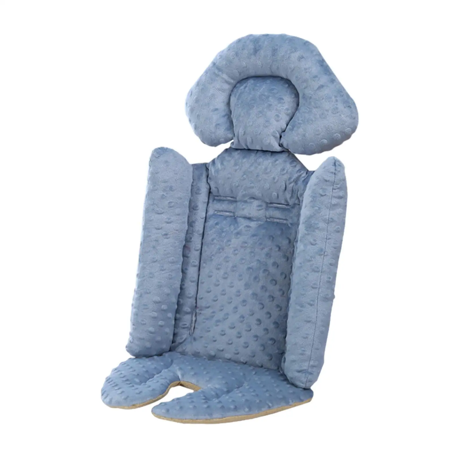 Comfortable Stroller Seat Cushion Universal Breathable Suede Pad for Baby Pram Pushchair Carriage with Non Slip Back Design
