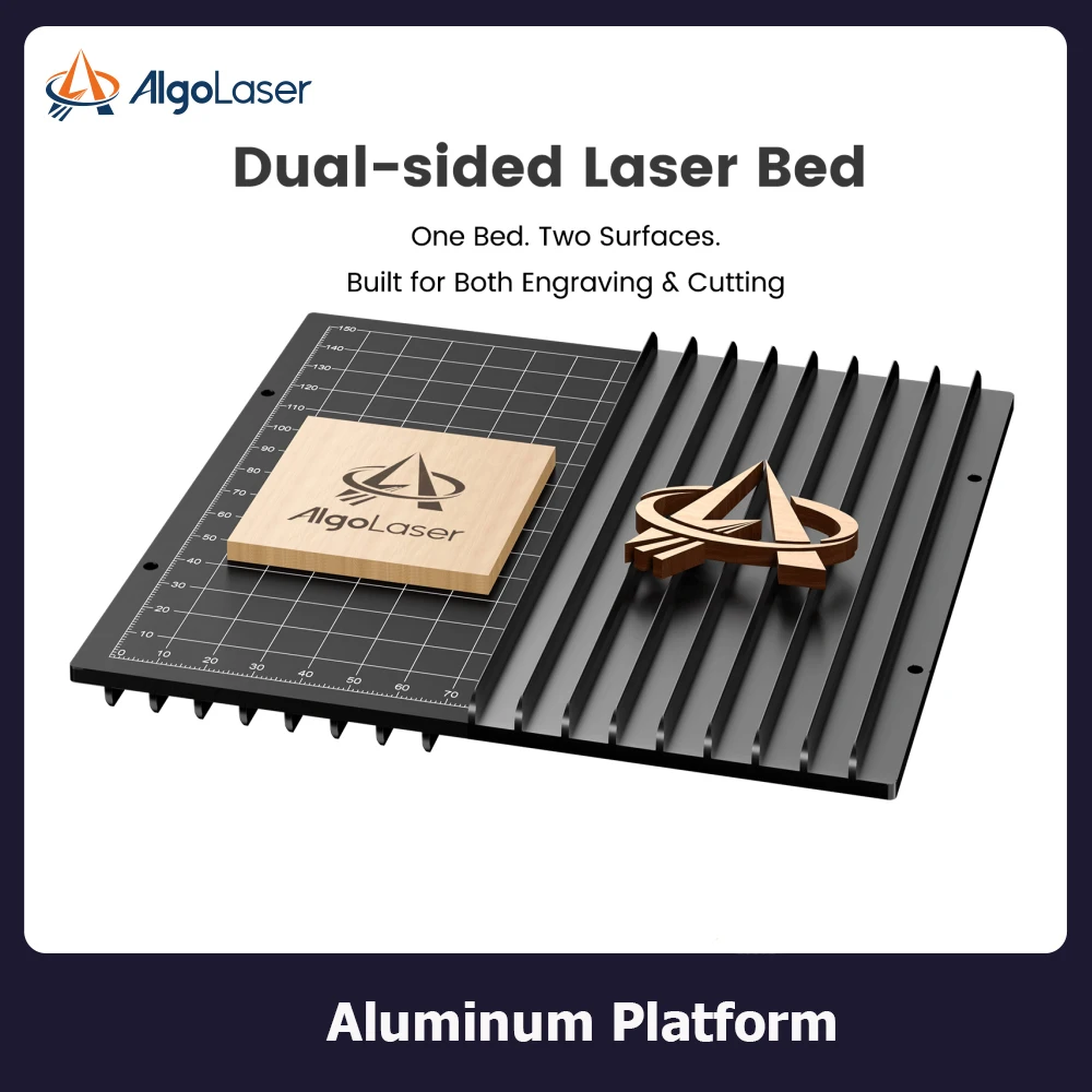 

AlgoLaser Dual-side Aluminum Engraving Platform Cutting Engraving Bed with Grid Guidance for DAJA DJ6 Laser Engraver CNC Machine