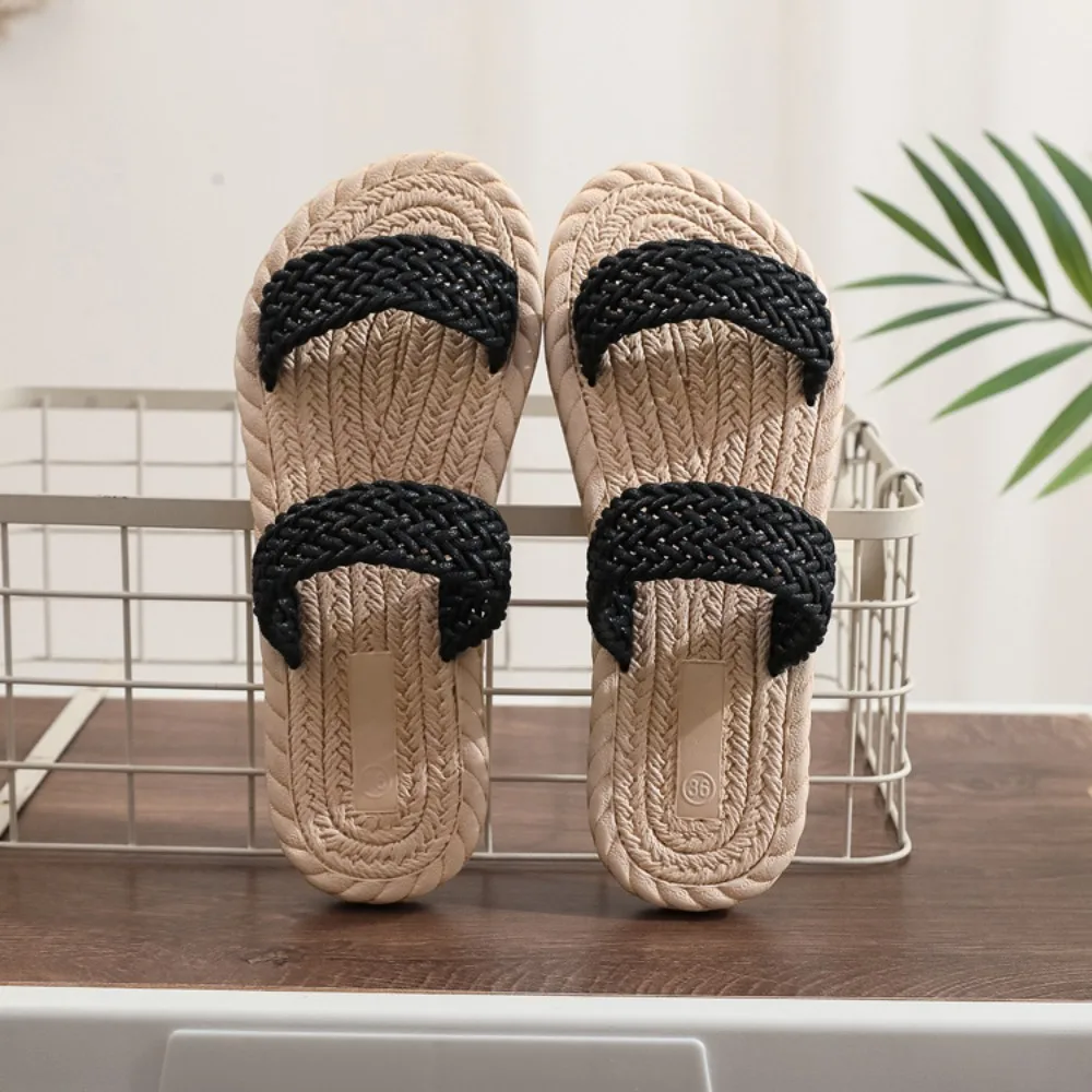 

Fashion Holiday Woven Tape Slippers Non-Slip EVA Woven Style Sandals Waterproof Shoes Vacation Beach Slippers Seaside