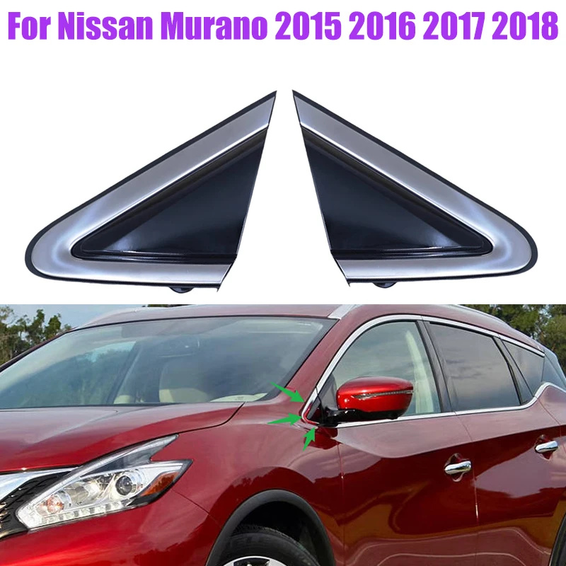 For Nissan Murano 2015 2016 2017 2018 Door Rearview Side Mirror Trim Corner Triangle Fender 96319-5BC0A 96318-5BC0A