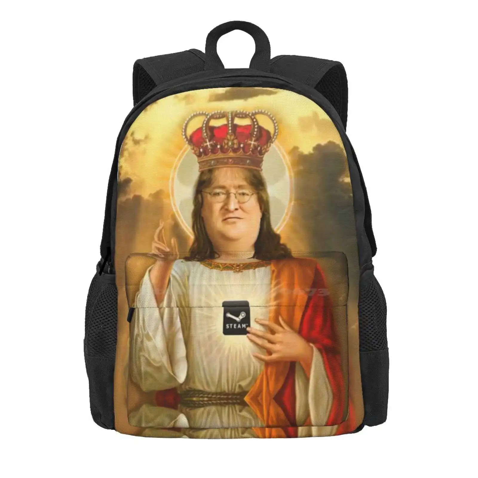 Gaben Hot Sale Schoolbag Backpack Fashion Bags Gaben Gabe Newell Half Life 2 Steam Valve Hl3