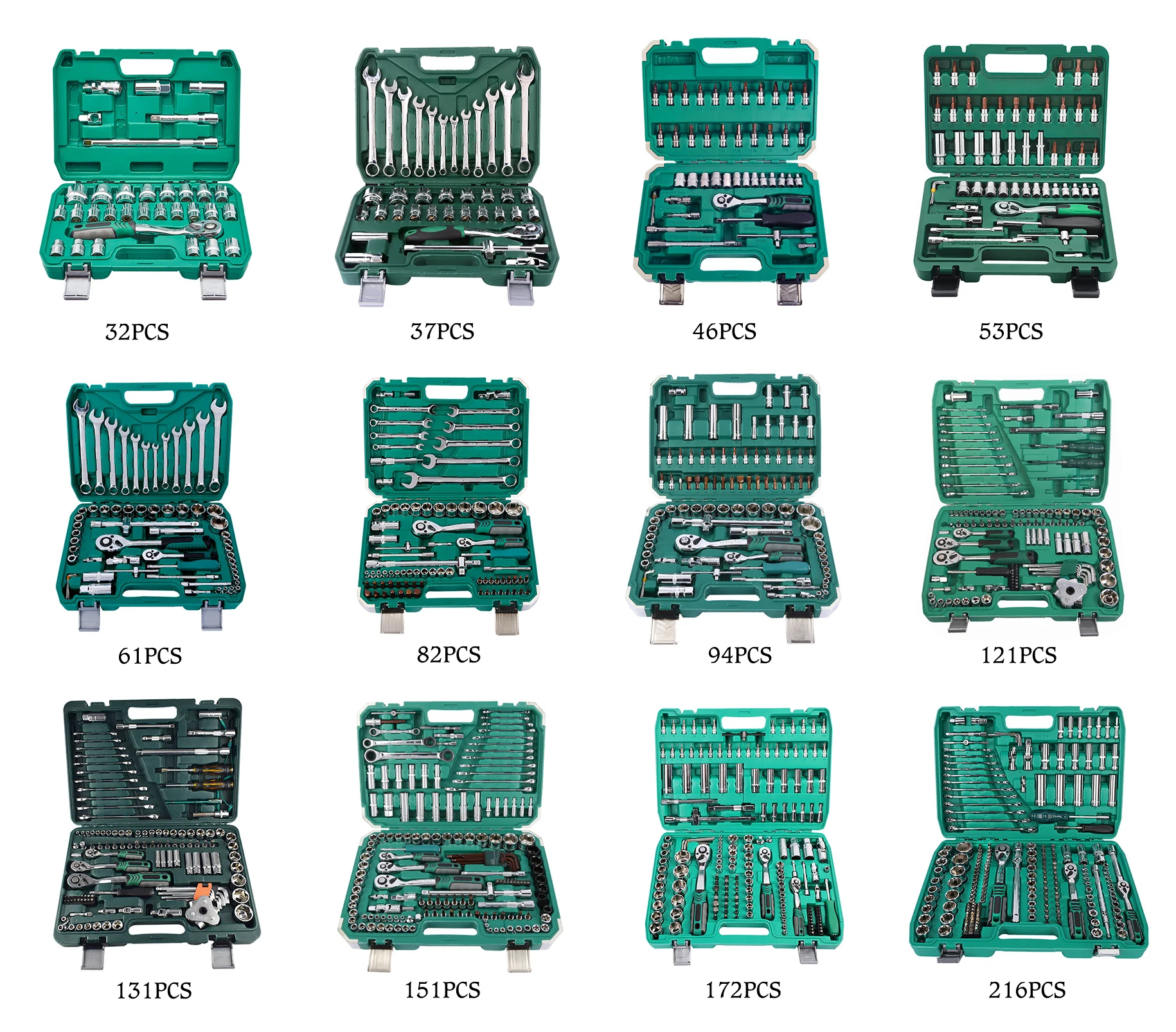172 قطعة صندوق أدوات إصلاح السيارات المفك الأجهزة أدوات يدوية محرك اسئلة وجع المقبس مجموعات