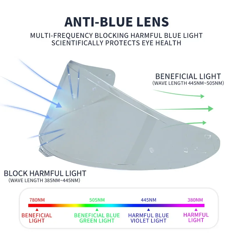 Anti Blue Light Visor for SHOEI RF 1400 RF-1400 NXR2 CWR-F2 Z8 CWR-F2R X15 X-15 X-Fifteen X-SPR Pro Lens Helmet Shield