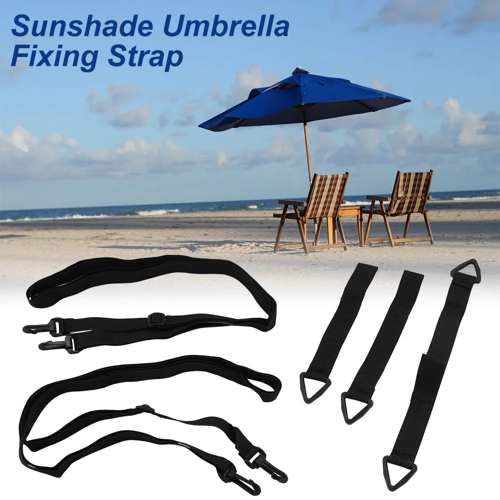 Adjustable Hooks Umbrella Fixing Straps Quick Installation Windproof Umbrella Windproof Band 5 Pack Weatherproof Fixed Strap