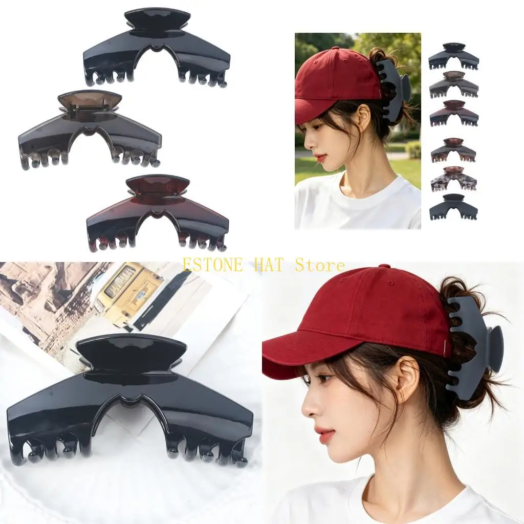 

49MF 3Pcs Fashionable Hair Claw For Women And Teens Stays In Place During Activity Various Color Design Available