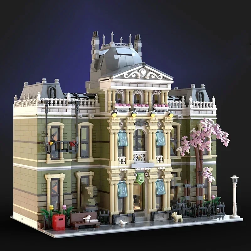 City Street View Model MOC Building Bricks Public Natural History Museum Modular Technology Gifts Holiday Assemble Toys Suit