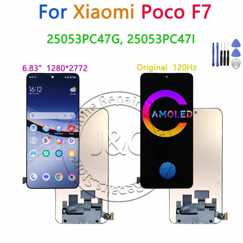 Original AMOLED For Xiaomi Poco F7 25053PC47G 25053PC47I Pantalla