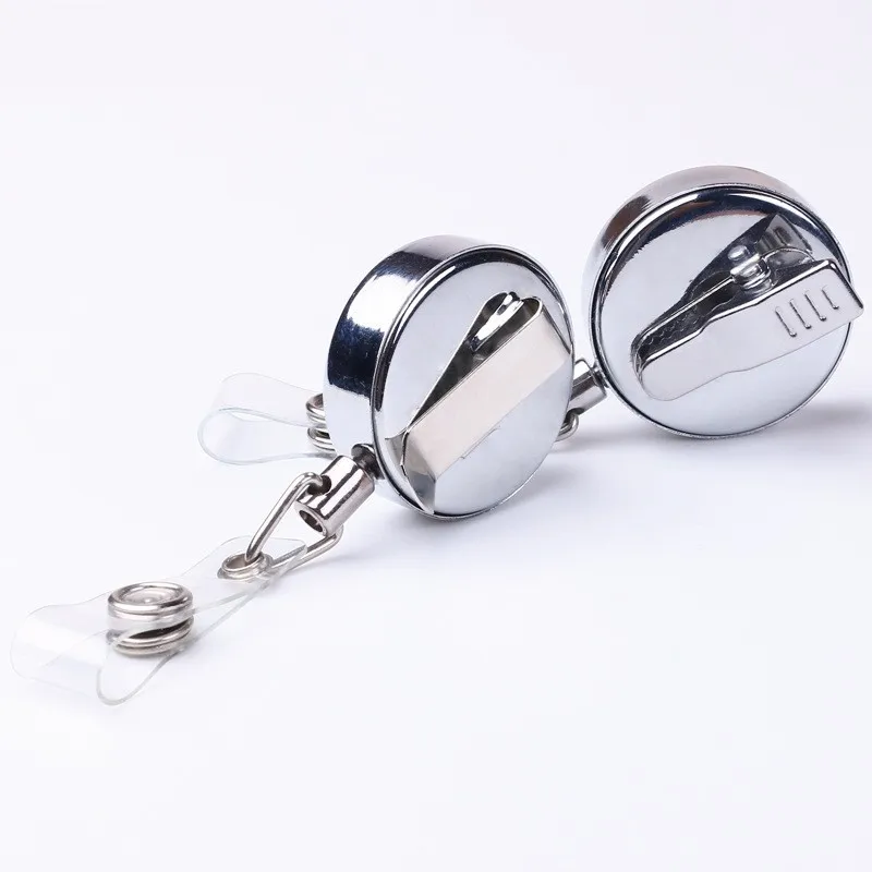 Retractable Badge Reel Keychain Outdoor Anti-Lost Device Retractor Office Accessories Badge Holder Nurse Id Card Metal Holder