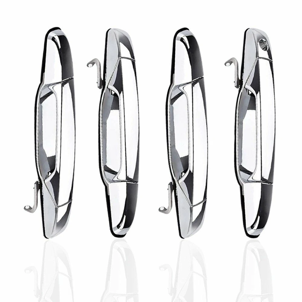 ​4x Chrome Door Handles for Chevy Tahoe GMC Yukon Sierra Denali 07-13 Left Right