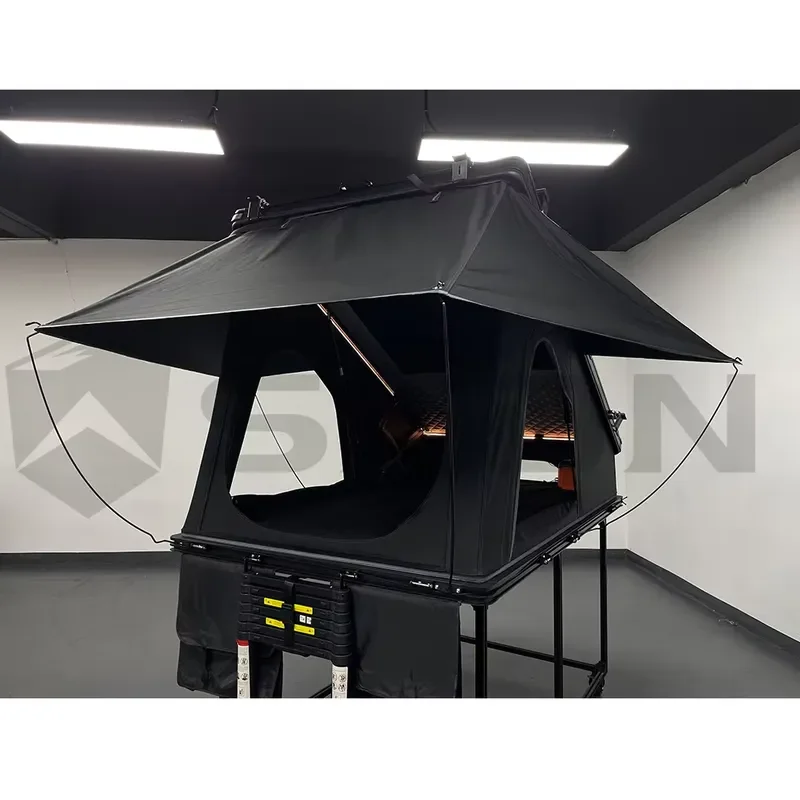 Popular 4x4 Offroad Roof Top Camping Tent Fast Setup Aluminum Roof Top Tent Hard Shell Large Space X Hinge Car Rooftop