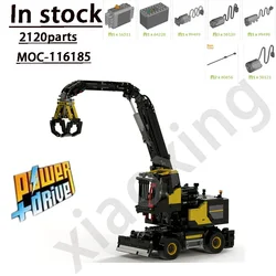 MOC-116185 New RC Model of Material Handling Wheeled Excavator Building Block Model 2120 Parts Children's Birthday Toy Gift