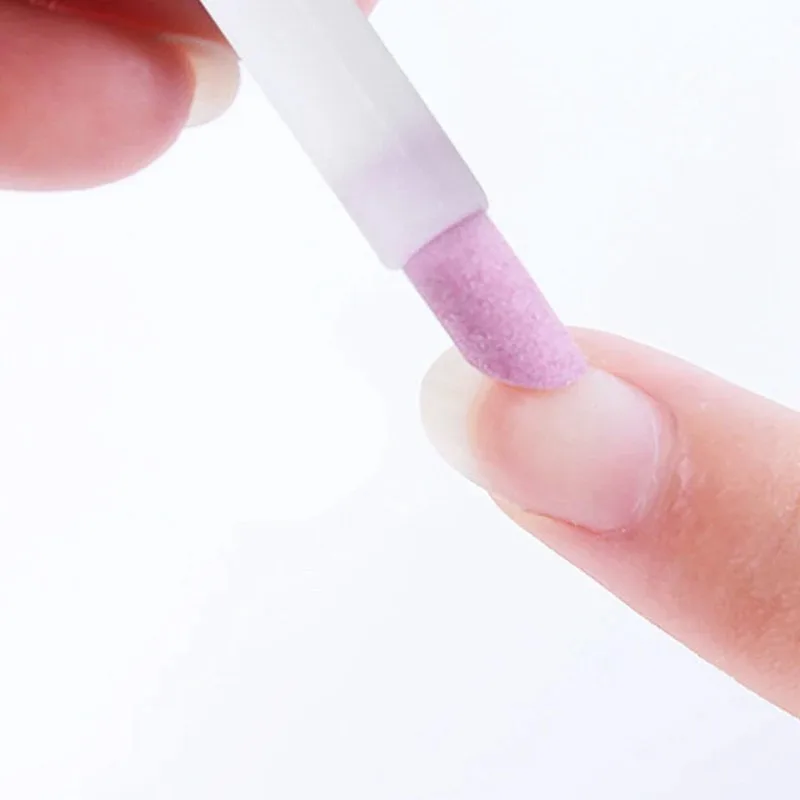 Pluma de molienda de cuarzo para decoración de uñas, tijeras para cutículas, producto para eliminar la piel muerta, esmalte de Gel UV, limas para manicura, accesorios, herramientas, 1/5 unidades
