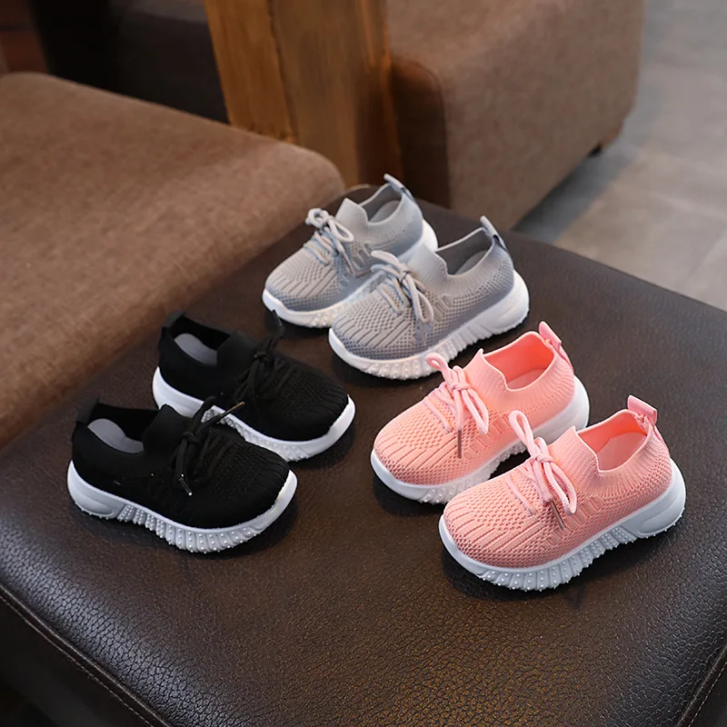 

Children Casual Shoes Mesh Breathable Kids Sneakers Boys Fashion Color Matching Tennis Shoes Anti Slip Soft Bottom Girls Shoes