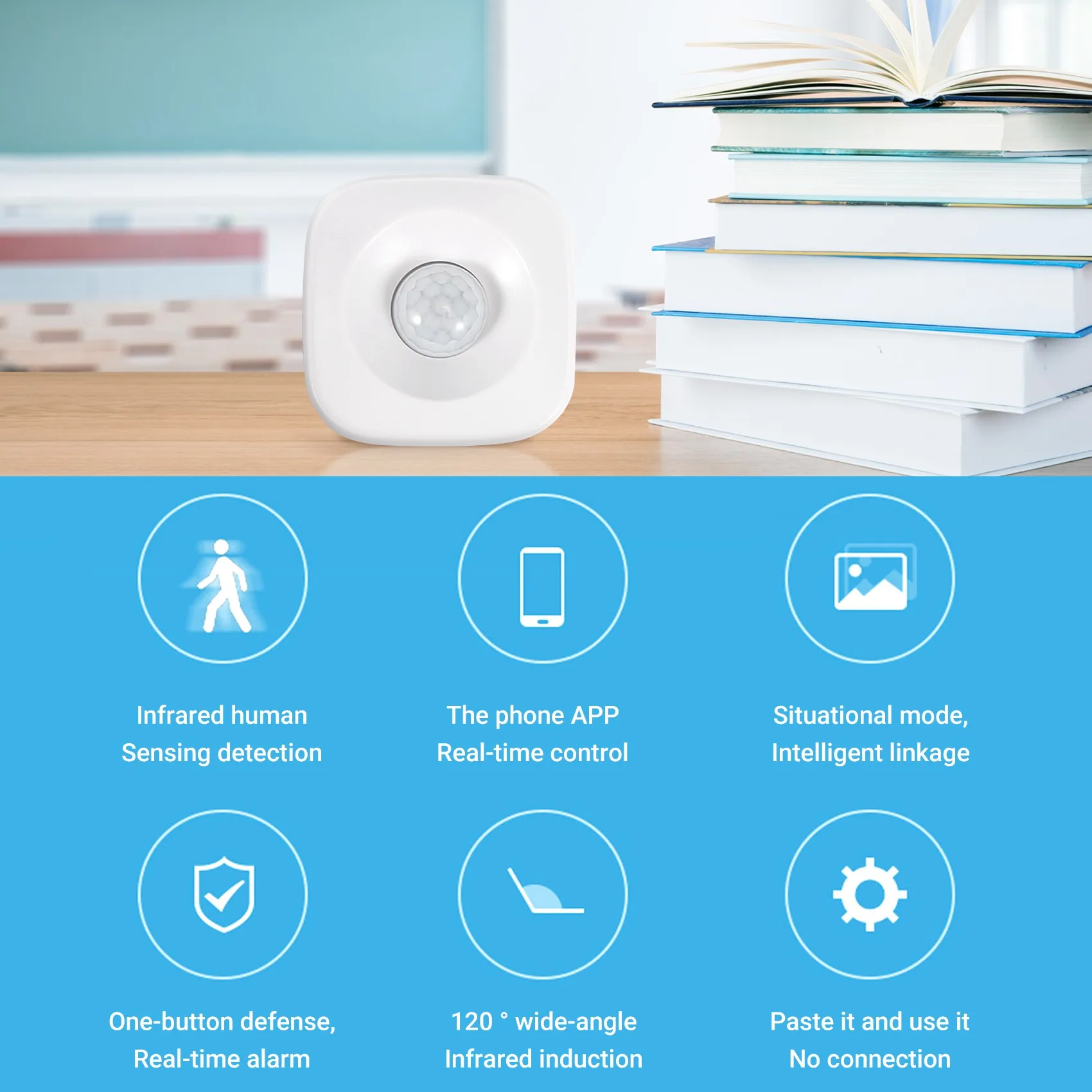 for Tuya WiFi PIR Motion Sensor Wireless Infrared Detector Security Burglar Alarm Sensor Smart Life APP Control