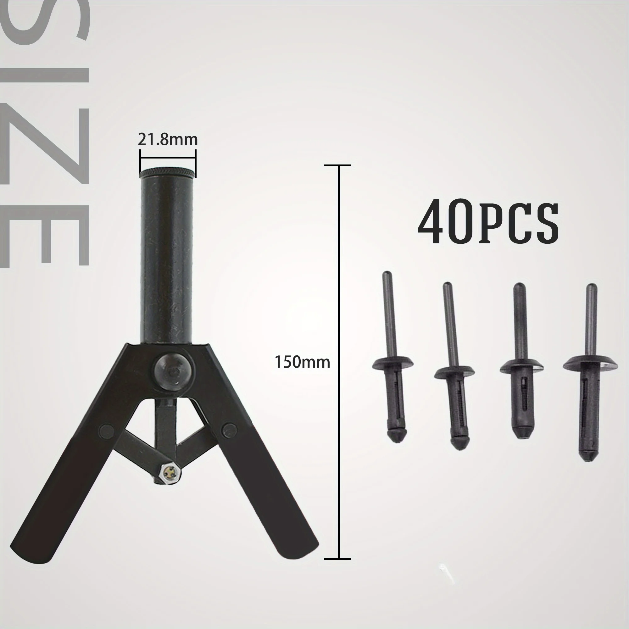 طقم إصلاح حواف السيارة النهائية - مجموعة مسدس برشام بلاستيكية احترافية مكونة من 41 قطعة بتصميم مريح