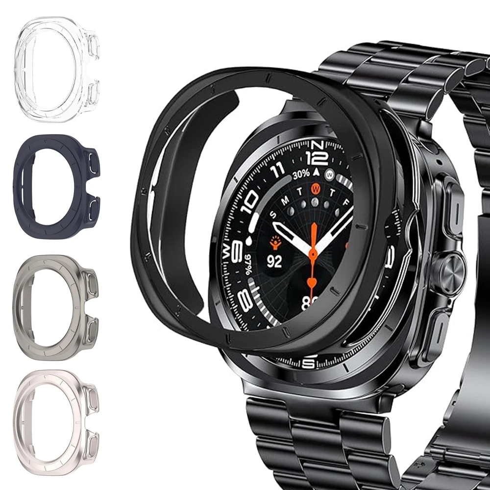 Case for Samsung Galaxy Watch Ultra 47mm 44mm 40mm accessories Screen Protector Hard PC Bumper Frame Galaxy Watch 7 ultra Cover