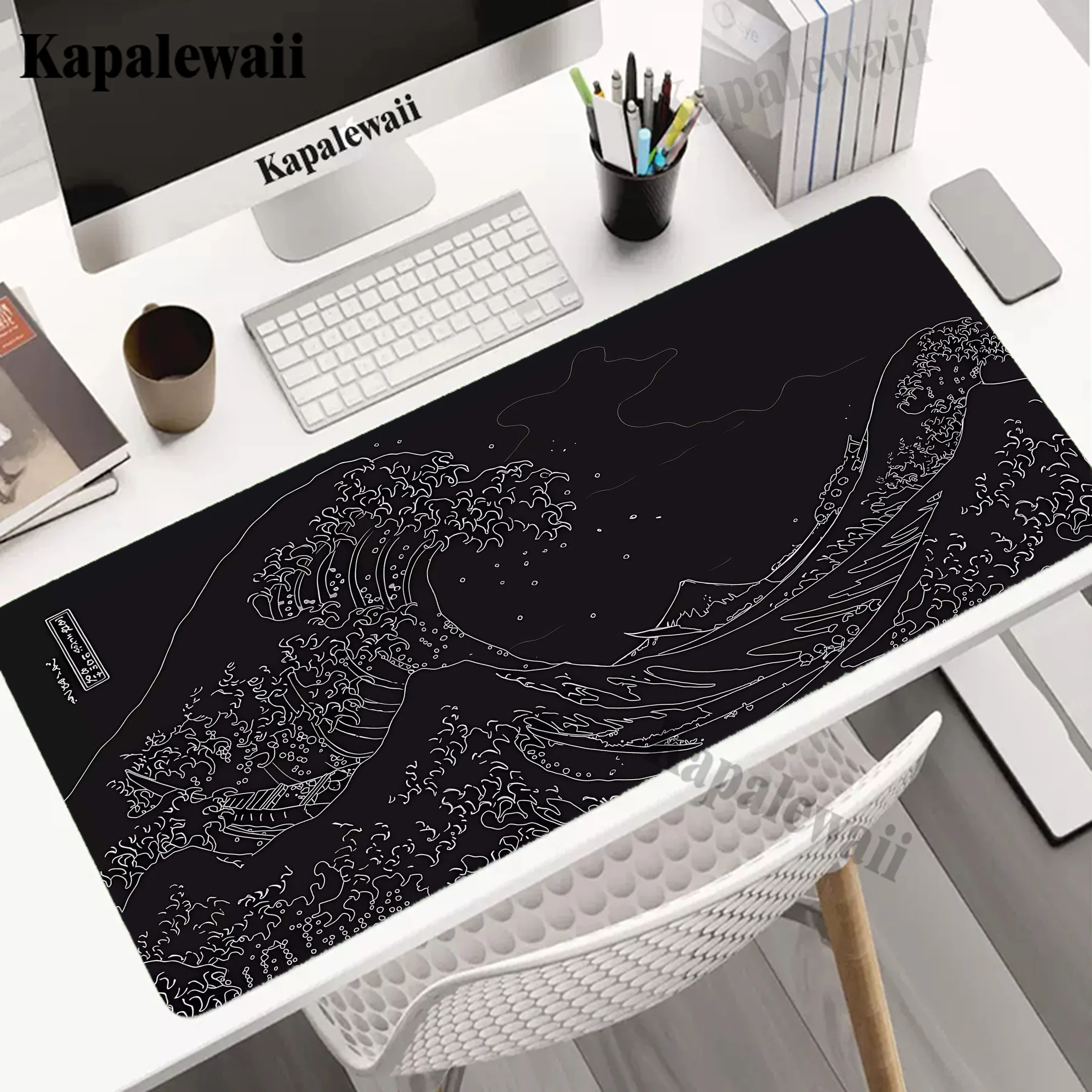 

Great Wave Notebook Large Gaming Mousepad Gamer Speed Keyboard Pads Laptop Carpet Locking Edge Large Mouse Pad For Gamer Rug