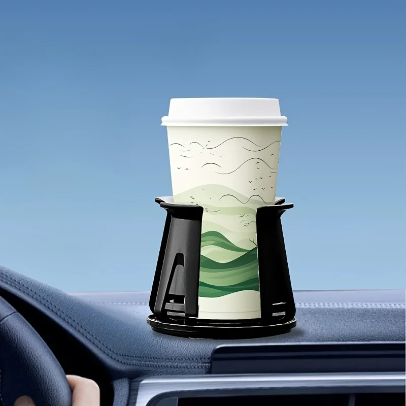 

Car Cup Holder Vehicle Cup Bottle Holder Multi-Functional Beverage Holder Adhesive Cup Holder Automotive Accessories Black