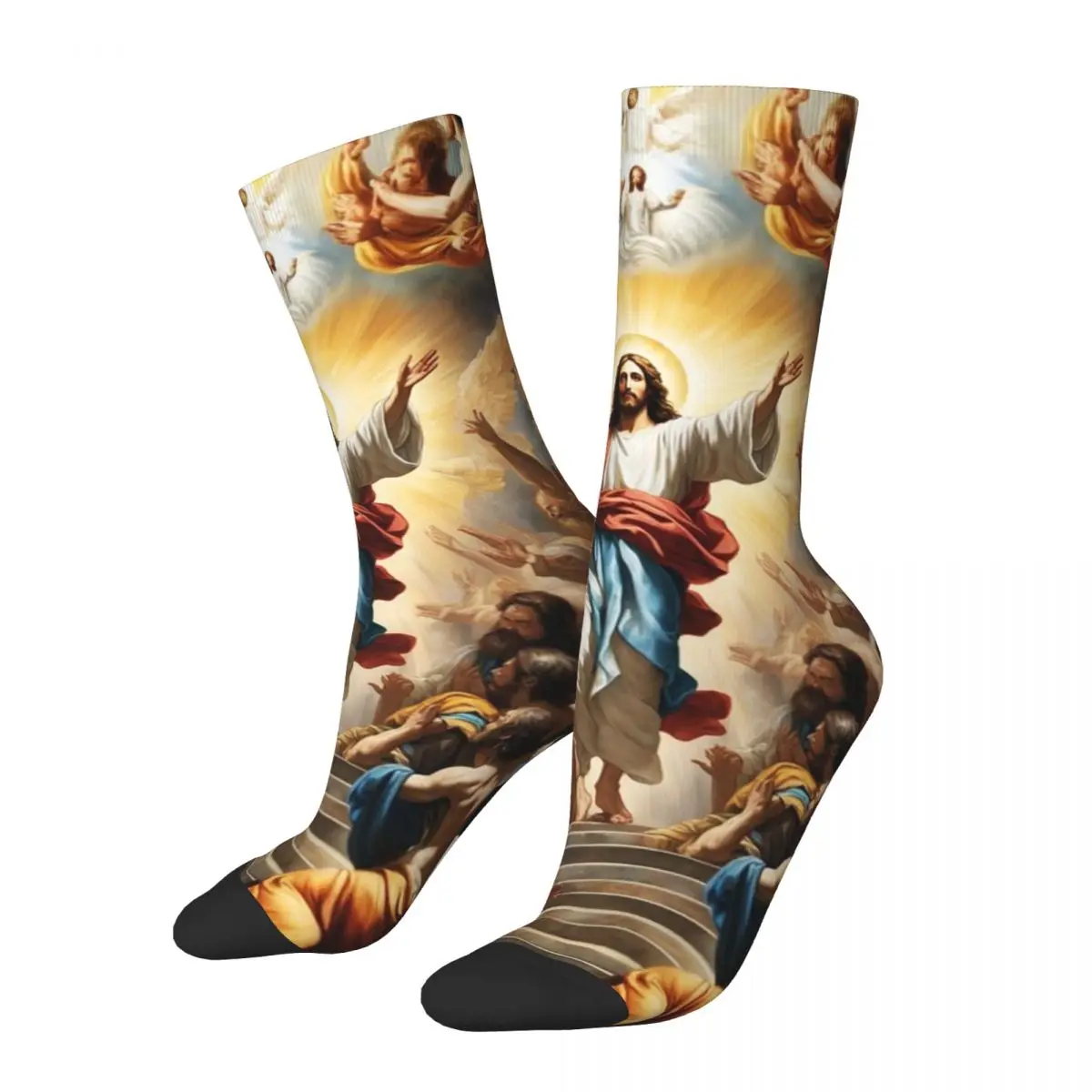 

Harajuku Men Women Socks Jesus Christ Accessories Soft Religious Catholic Saint Sport Socks All Seasons