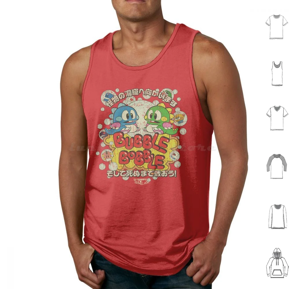 Bubble Bobble 1986 Tank Tops Vest Sleeveless Arcade Arcade Game Dragon Gamer Gamer Life Gamerlife Gaming Japan