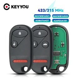 KEYYOU 3/4 pulsanti Keyless chiave auto remota per Honda CR-V Insight Odyssey Pilot Civic 2001 -2005 Accord 1998 1999 2000 2001 2002