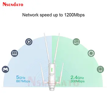 KuWFi 2.4G 300Mbps 無線中繼器,室外AP,遠距離擴展器,智慧管理路由器,CPE無線橋接器,點對點1公里傳輸 8 最佳銷售 戶外無線網路擴展器 - №4