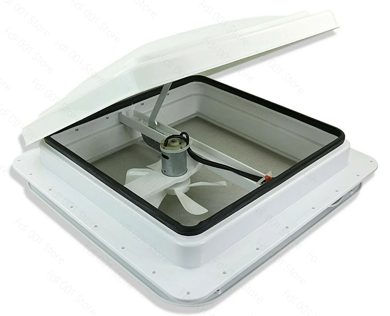 The RV ventilation cover with motor and fan, white cover for exhaust fan