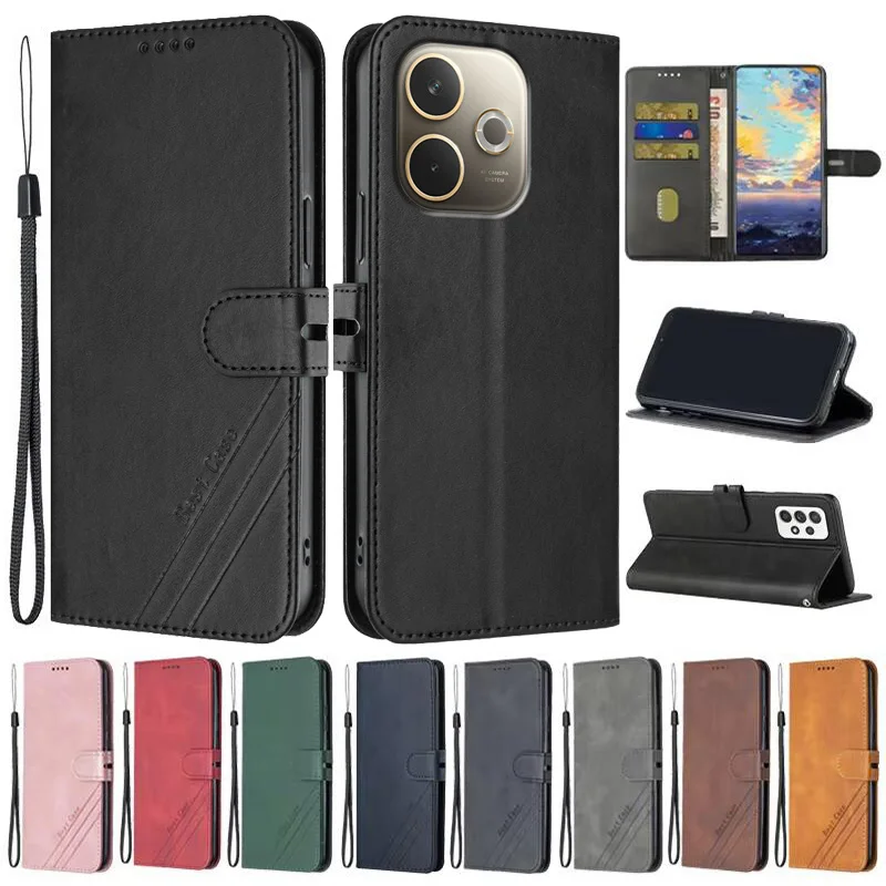 ل ممن لهم A5 برو 5G حافظة جلدية الوجه على ل فوندا ممن لهم A5 برو CPH2695 الحالات الهاتف A5Pro 4G CPH2711 المغناطيس المحفظة غطاء eتوي