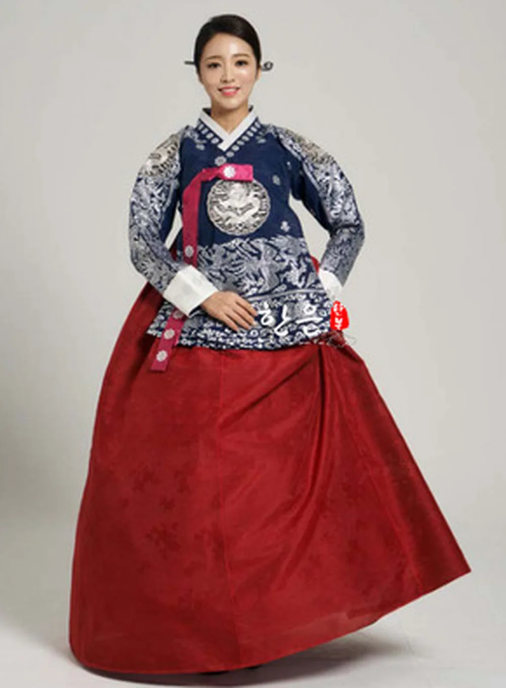 

Женское платье Hanbok с вышивкой, традиционный костюм для косплея в этническом стиле с длинным рукавом, индивидуальный костюм для косплея, бесплатная доставка