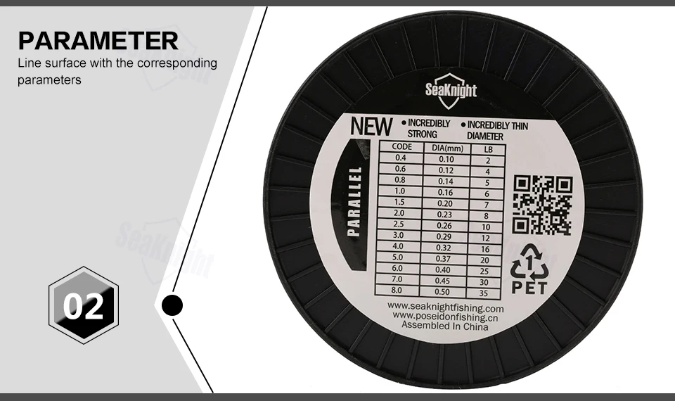 SeaKnight Marke BLADE Serie 1000M Japanisches Material Mono Karpfen-Angelschnur Nylonschnur Stark 35LB Starke Schnur – Detail 5