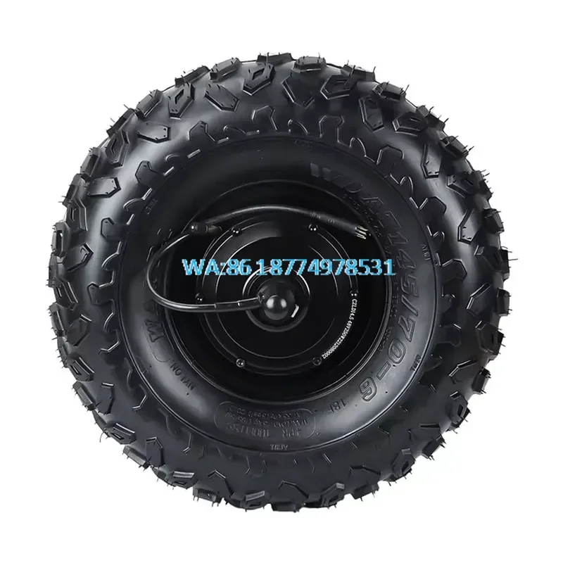 Wmwmnu 14.5 Inch 36V 250W Brushless Geared Hub Motor Wheel High Torque Low Speed for Wheelbarrow