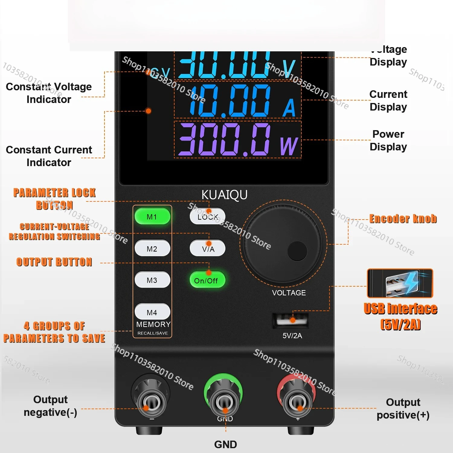 

Programmable DC Laboratory Power Supply Adjustable Regulated Bench Variable Power Supplies 200V 300V 30V Memory Storage BCC