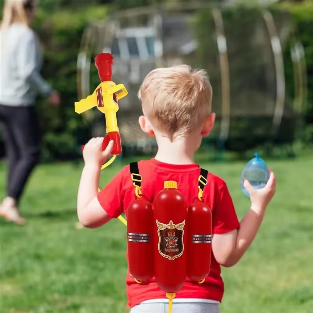 Grande capacidade pistola de água bombeiro mochila pistola de água retirar tiro embeber praia jogos de água verão brinquedos ao ar livre crianças presentes