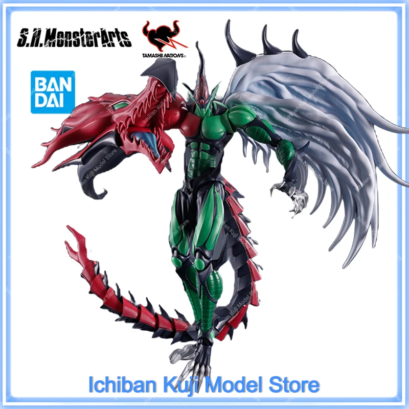 Origina Bandai Yu-Gi-Oh! GX S.H.Monsterarts SHM Elemental HERO Flame Wingman Anime Action Figure Room Decoration