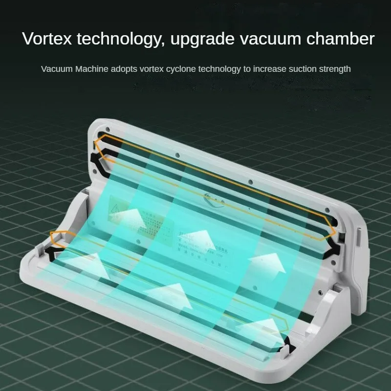 Automatic Vacuum Sealing Machine Small Home Plastic Bag Sealer Food Sealing Preservation Machine Wet and Dry Dual-use 진공 밀봉기