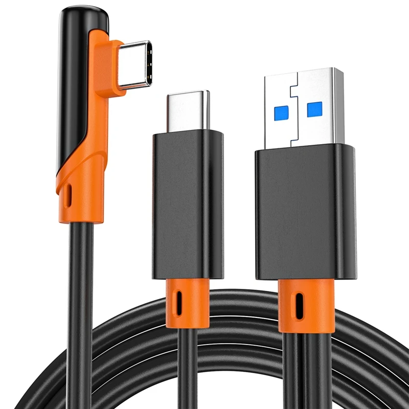 كابل توصيل ABYL USB3.2 Gen1 VR لـ Oculus Quest 1 2 3/PICO Neo 3/PICO 4 شحن سريع 9 فولت 2 أمبير 5 جيجابت في الثانية USB-C خط بث VR