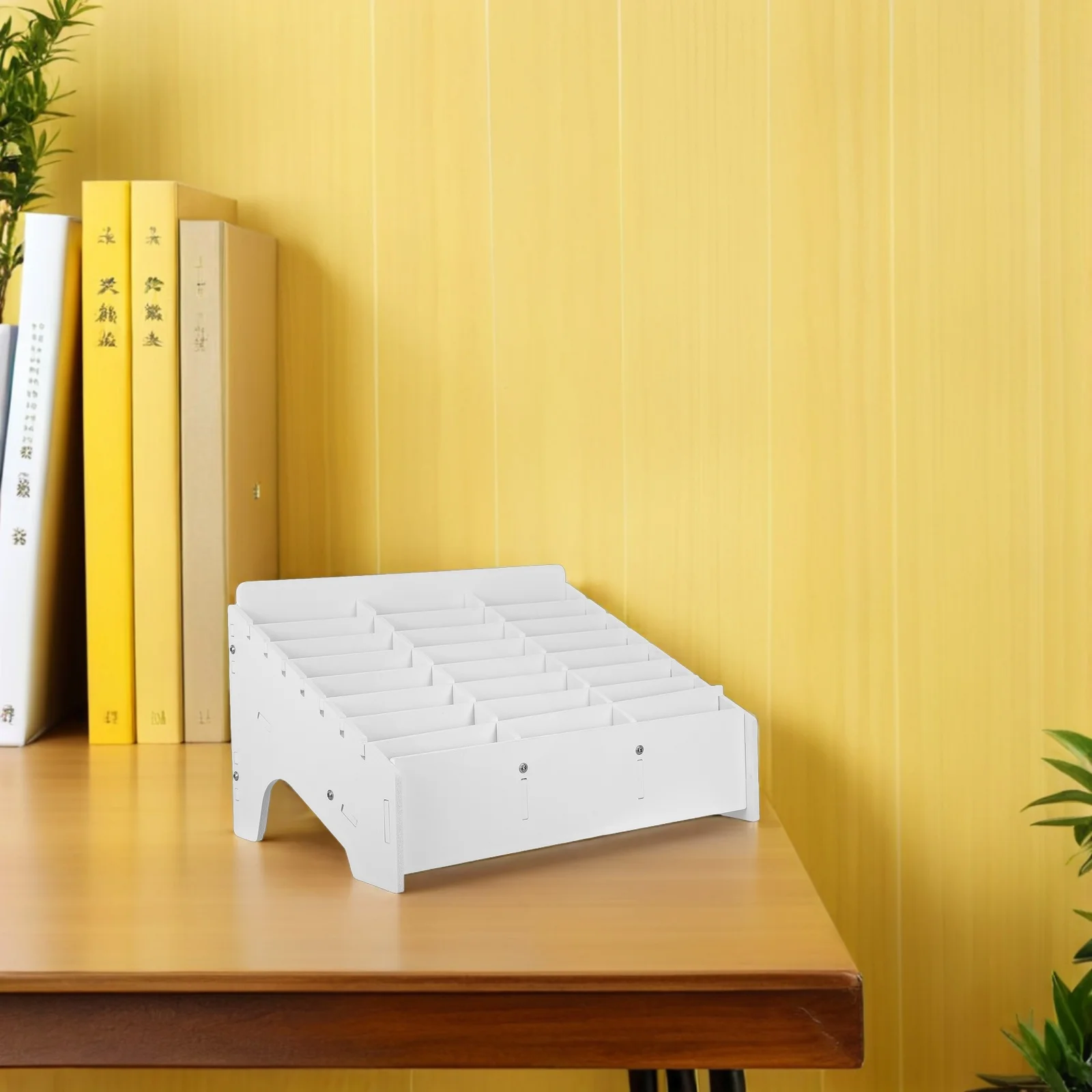 

Cell Phone Holder 24 Slots Desktop Organizer Box Classroom Mobile Device Storage Calculator Management School Office