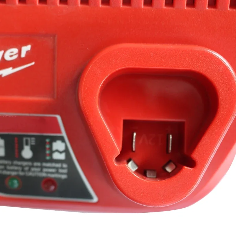 Caricabatteria agli ioni di litio N12 per Milwaukee 10.8V 12V 48-11-2402 48-11-2440 Batteria agli ioni di litio Serise Accessorio per elettroutensili